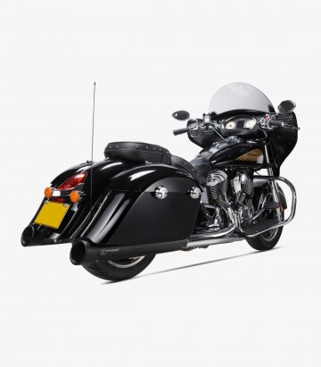 Auspuff Ironhead HC2-1B für Indian Chief (15-20) in der Farbe Schwarz