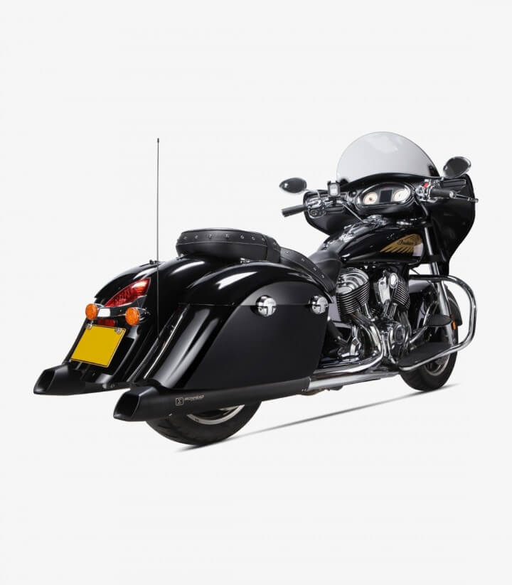 Auspuff Ironhead HC2-1B für Indian Chief (15-20) in der Farbe Schwarz