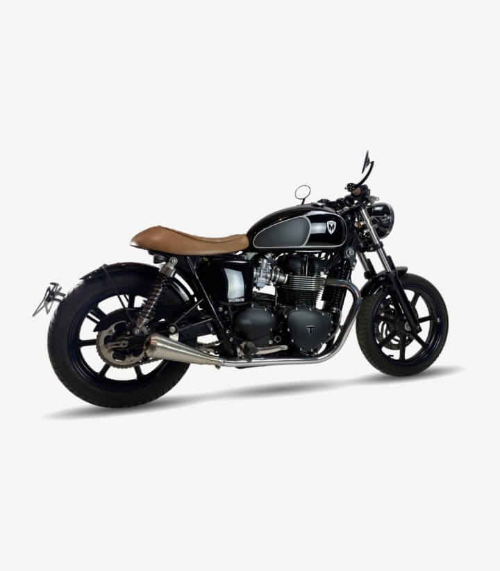 Auspuff Ironhead OVC11SS für several Triumph models in der Farbe Stahl