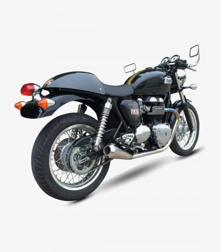 Auspuff Ironhead OVC11SS für Triumph Thruxton 865 (04-15) in der Farbe Stahl