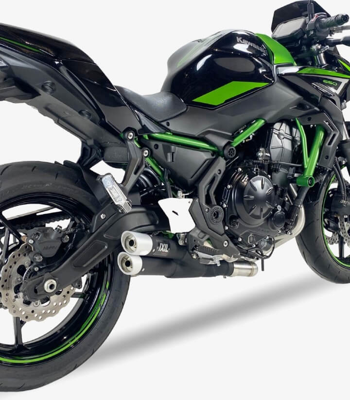 Escape Ixil L3XB para Kawasaki Z 650 - Ninja 650 (2020), Z 650 - Ninja 650 (2021), Z 650 RS (2022) color Negro