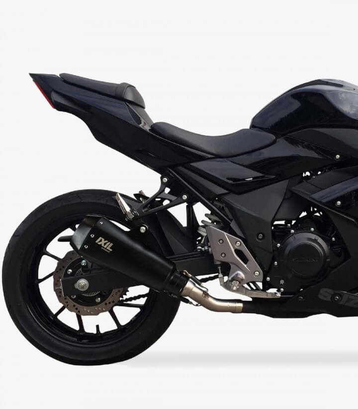 Escape Ixil RB para Suzuki DL 250 V-Strom (2017 - 2020), GSX-R 250 (2017 - 2020) color Negro
