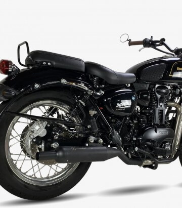 Auspuff Ironhead HC1-3S für Benelli Imperiale 400 in der Farbe Stahl