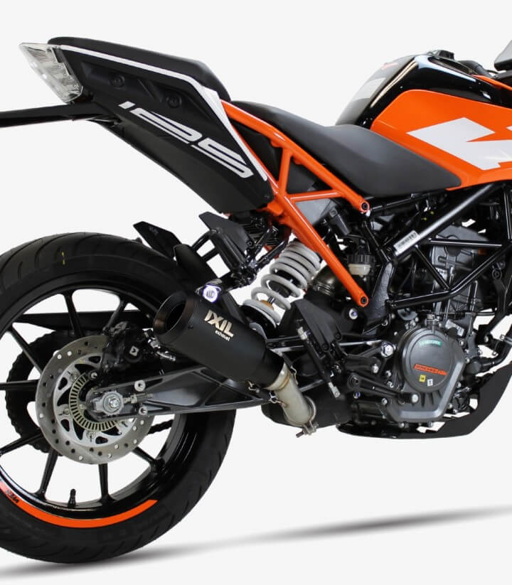 Escape Ixil RB para KTM Duke - RC 125 (2017 - 2020), Duke - RC 390 (2017 - 2020) color Negro