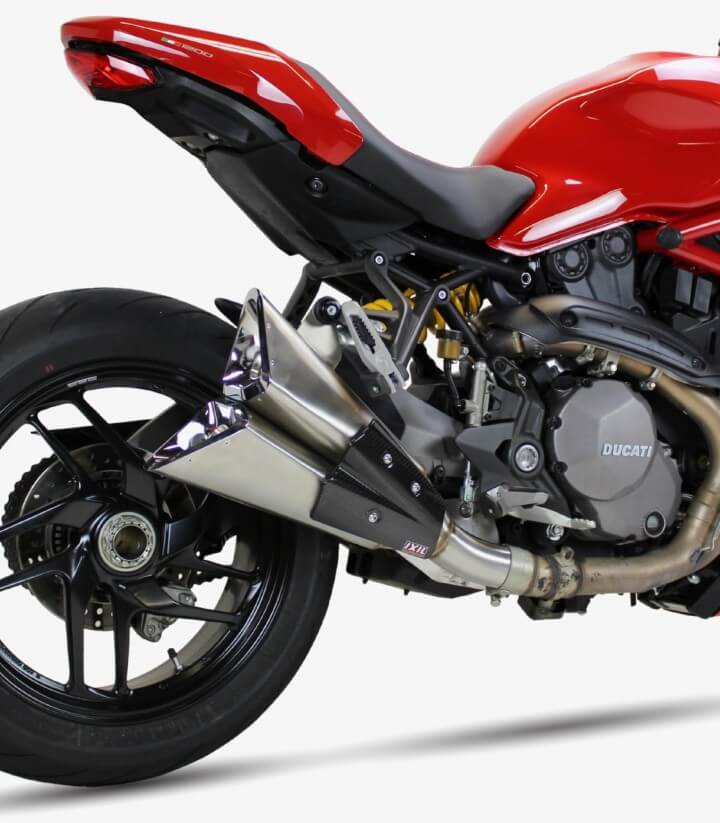Auspuff FD5847S2B Ixil X55SPB Schwarz für Ducati M 1200/821 Monster (17-20)