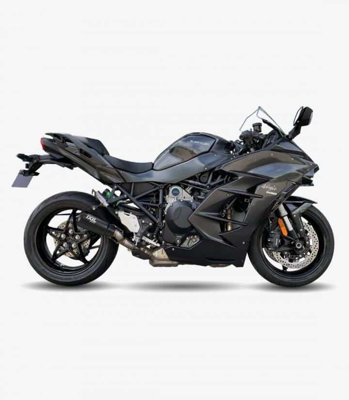 Ixil RB exhaust for Kawasaki H2 SX - SX SE (2018 - 2021) color Black