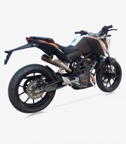 Ironhead OVC11SS exhaust for KTM Duke 390 (2012 - 2016) color Steel