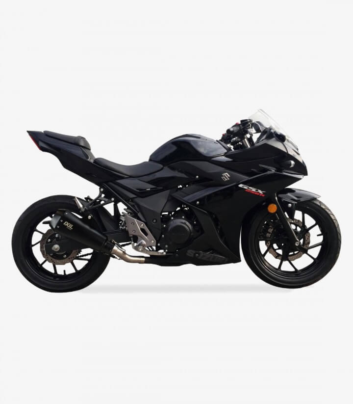 Escape Ixil RB para Suzuki DL 250 V-Strom (2017 - 2020), GSX-R 250 (2017 - 2020) color Negro