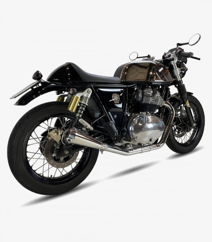 Auspuff Ironhead OVC11SSS für Royal Enfield Continental GT/Interceptor 650 in der Farbe Stahl
