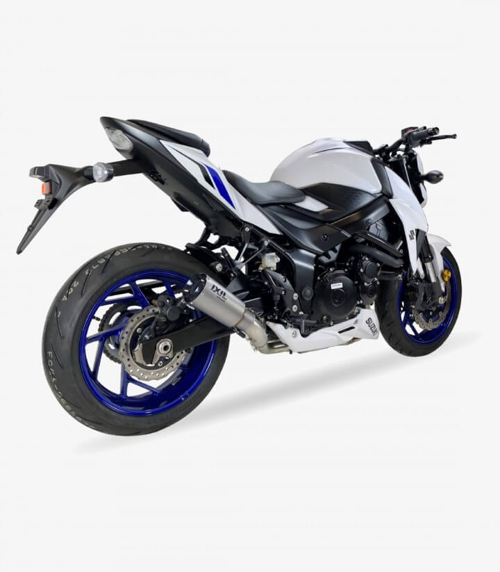 Ixil RC exhaust for Suzuki GSR 750 (2011 - 2016), GSX-S 750 (2017 - 2020) color Steel
