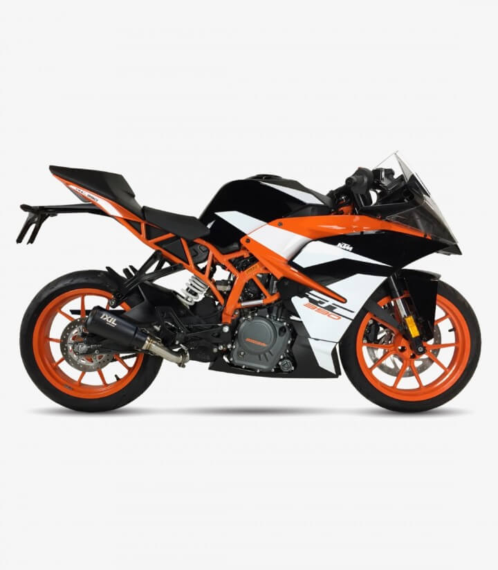 Escape Ixil RB para KTM Duke - RC 125 (2017 - 2020), Duke - RC 390 (2017 - 2020) color Negro