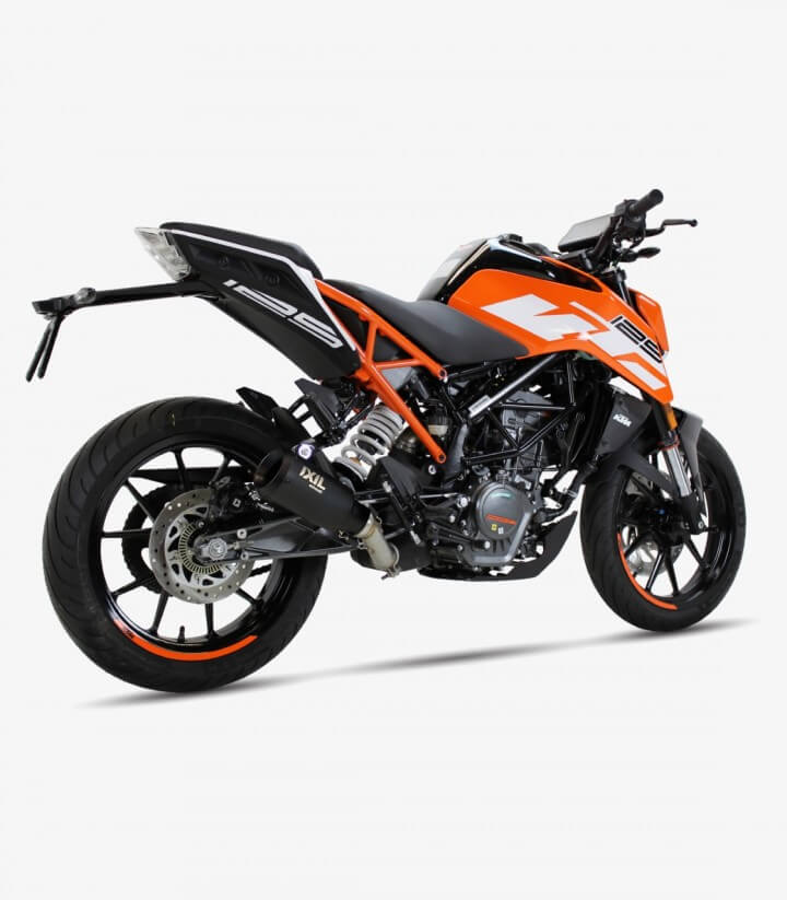 Escape Ixil RB para KTM Duke - RC 125 (2017 - 2020), Duke - RC 390 (2017 - 2020) color Negro