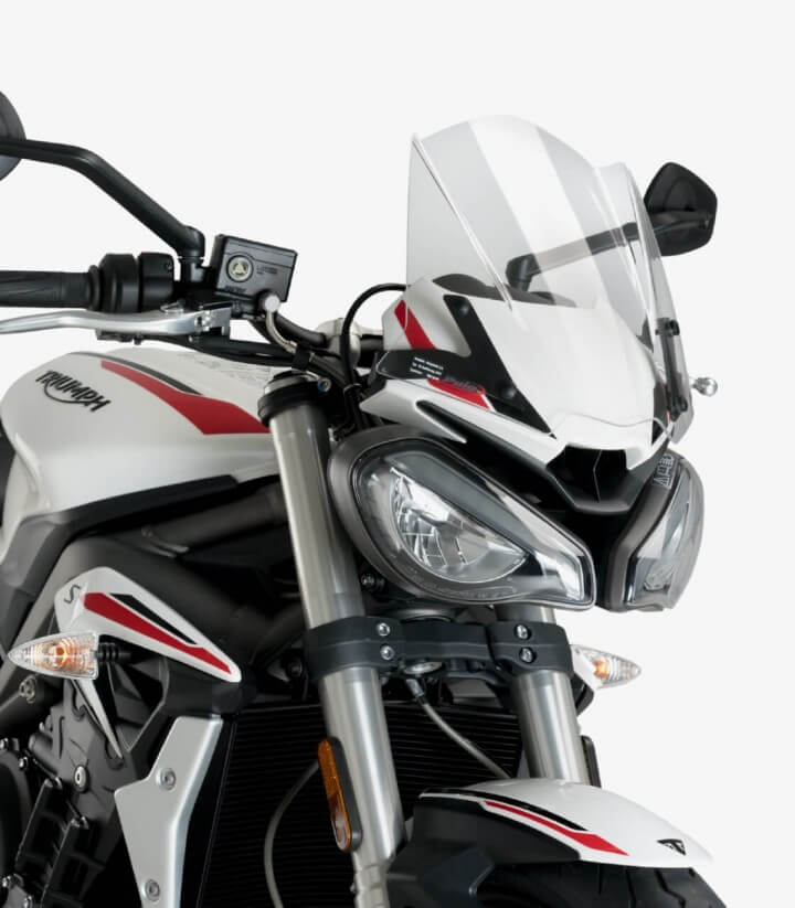 Windschild Puig New Generation Sport Triumph Street Triple 660 S, 765 R/RS (20-22) Klar 20432W