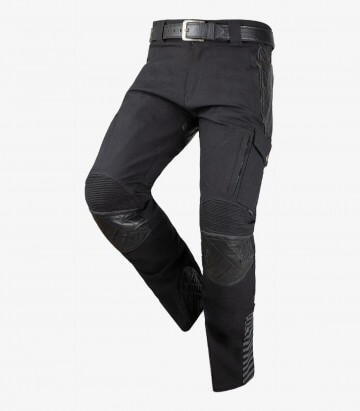 Herren-Motorradjeans By City Mixed Adventure Schwarz