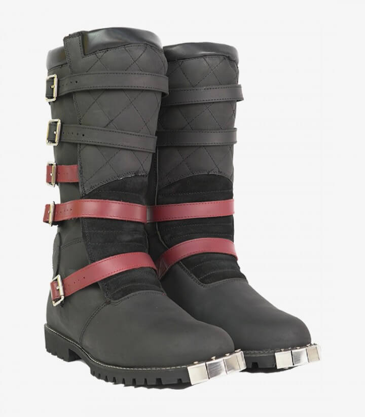 By City Muddy Road black unisex motorcycle boots