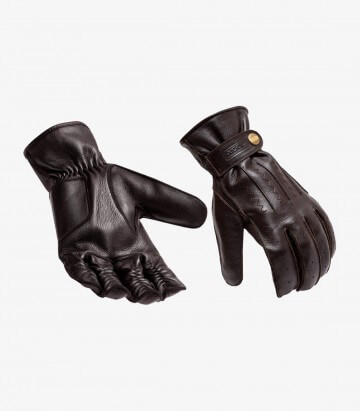 Moore Scrambler Leather men's gloves color brown for summer