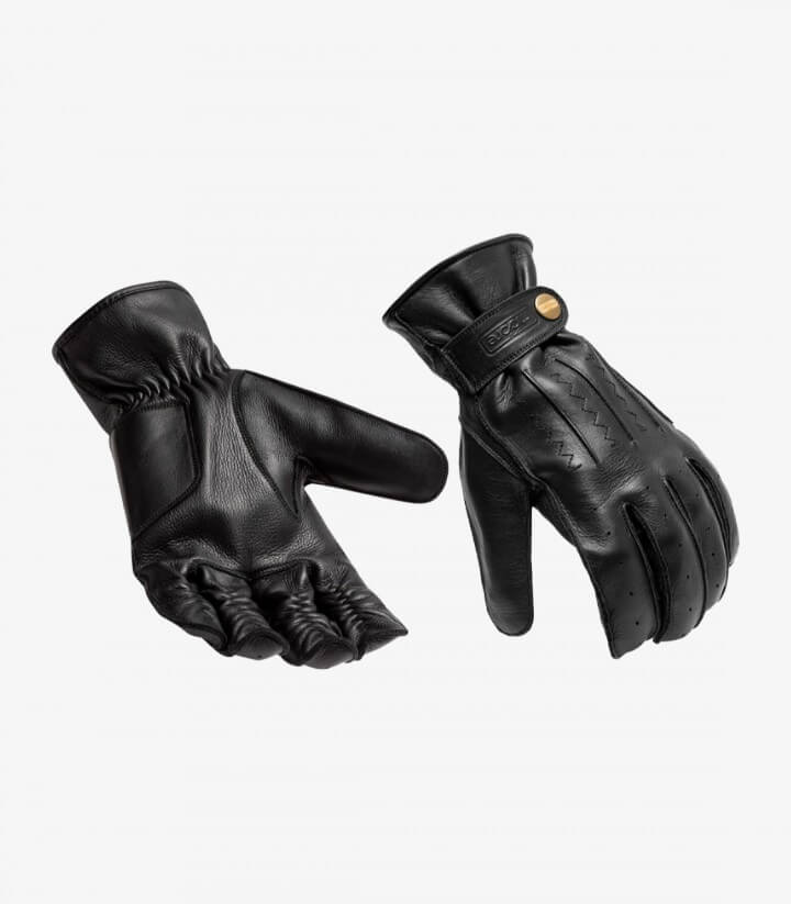 Moore Scrambler Leather men's gloves color black for summer