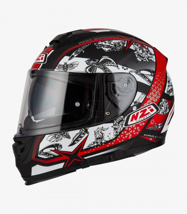 Integralhelm NZI Eurus 2 Komet Schwarz und Mattrot