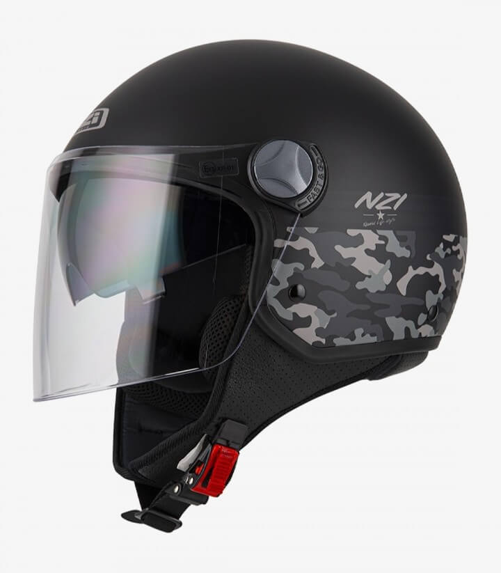 NZI Capital 2 Duo Target matt black Open Face Helmet