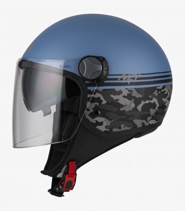 NZI Capital 2 Duo Target matt blue Open Face Helmet