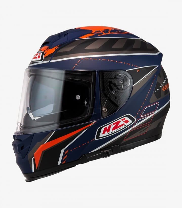 Integralhelm NZI Eurus 2 Project Blau, Anthrazit und Orange