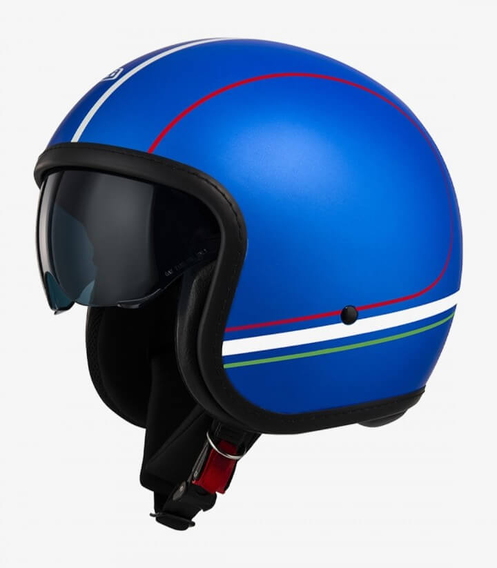 NZI Rolling 4 Sun Blue matt Open Face Helmet