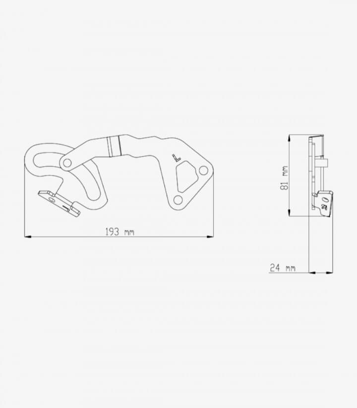 Soporte refuerzo cúpula BMW R1200/1250GS Puig 7566N