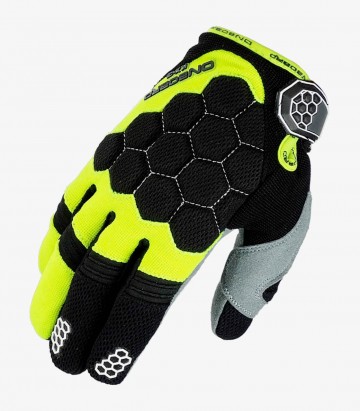 Kids Motocross Gloves KX-3 from On Board color Black & Fluor Yellow