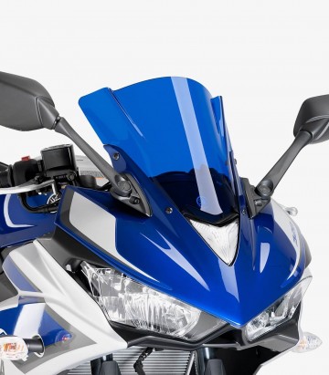 Yamaha YZF-R3 Puig Racing Blue Windshield 7649A