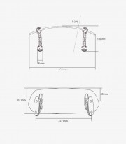 Transparent Multi-adjustable Visor Fixed with Screws Puig 5853W