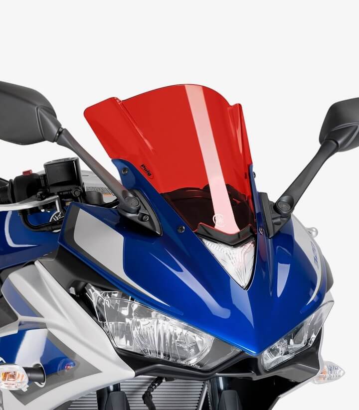Windschild Puig Z-Racing Yamaha YZF-R3 (15-18) Rot 7649R