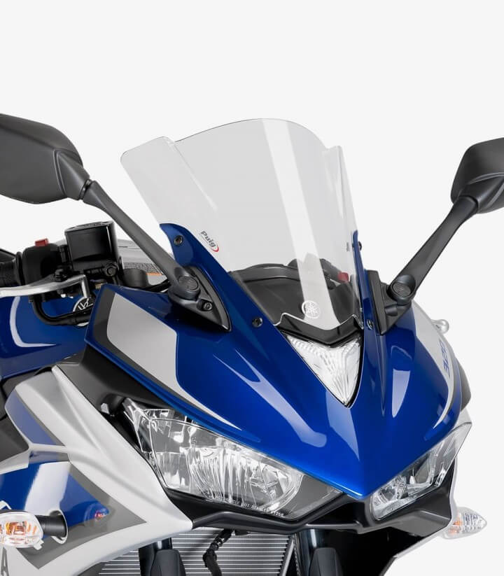 Yamaha YZF-R3 Puig Racing Transparent Windshield 7649W