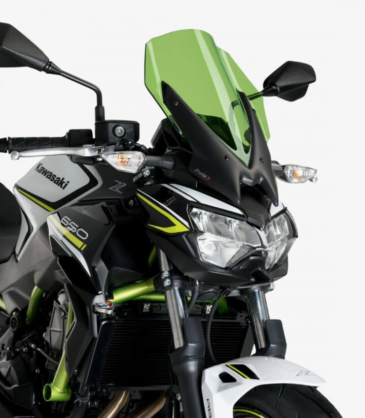 Windschild Puig New Generation Touring Kawasaki Z650 (20-26) Grün 3865V