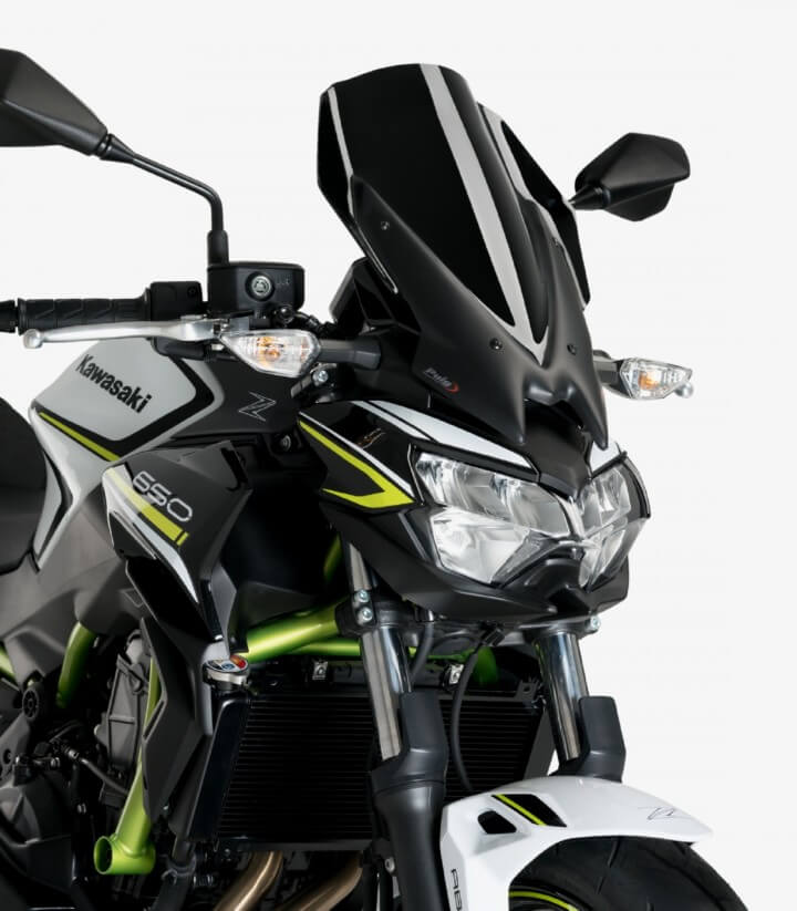 Windschild Puig New Generation Touring Kawasaki Z650 (20-26) Schwarz 3865N