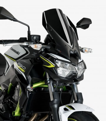 Windschild Puig New Generation Touring Kawasaki Z650 (20-26) Schwarz 3865N