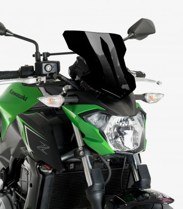 Windschild Puig Flanker Kawasaki ER-6N, Z1000R, Z650, Z900 Schwarz 20335N