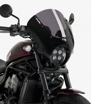Halbverkleidung Puig Dark Night Honda CMX 1100 Rebel (21-26) Getönt und glänzend schwarz 21104H