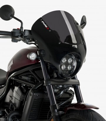 Halbverkleidung Puig Dark Night Honda CMX 1100 Rebel (21-26) Dunkel getönt und glänzend schwarz 21104F
