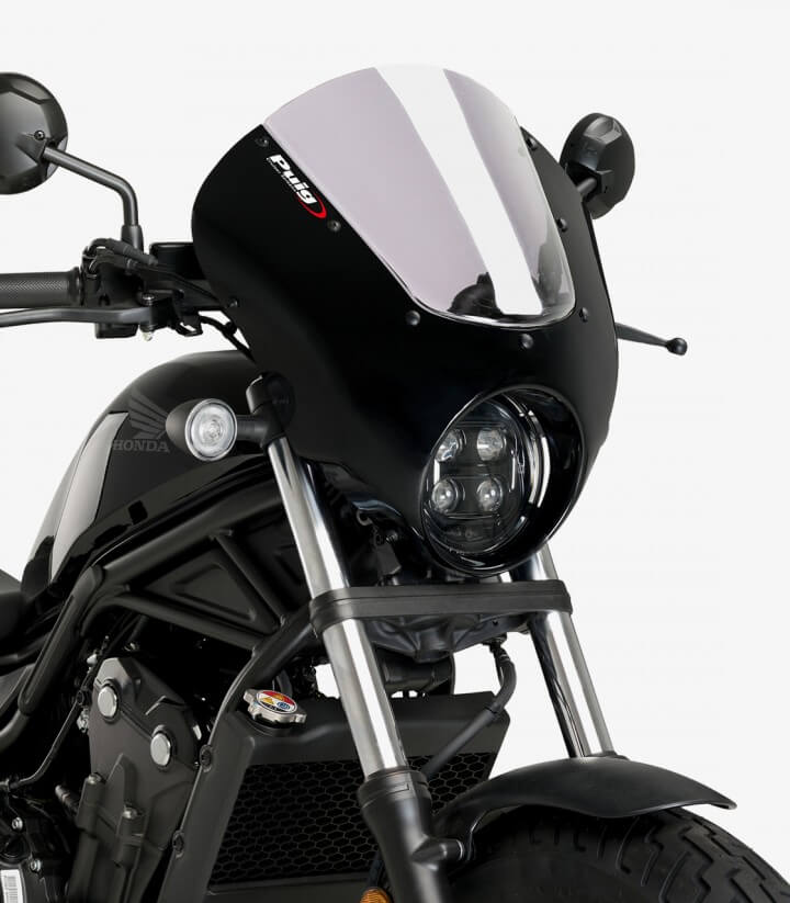 Halbverkleidung Puig Dark Night Honda CMX 500 Rebel (20-24) Getönt und glänzend schwarz 21102H