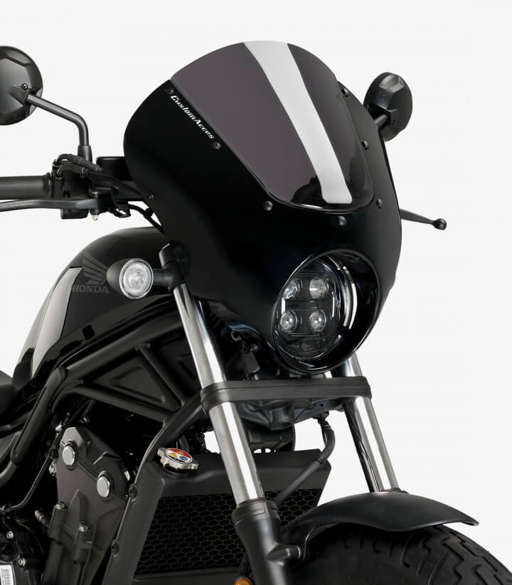 Halbverkleidung Puig Dark Night Honda CMX 500 Rebel (20-24) Dunkel getönt und glänzend schwarz 21102F