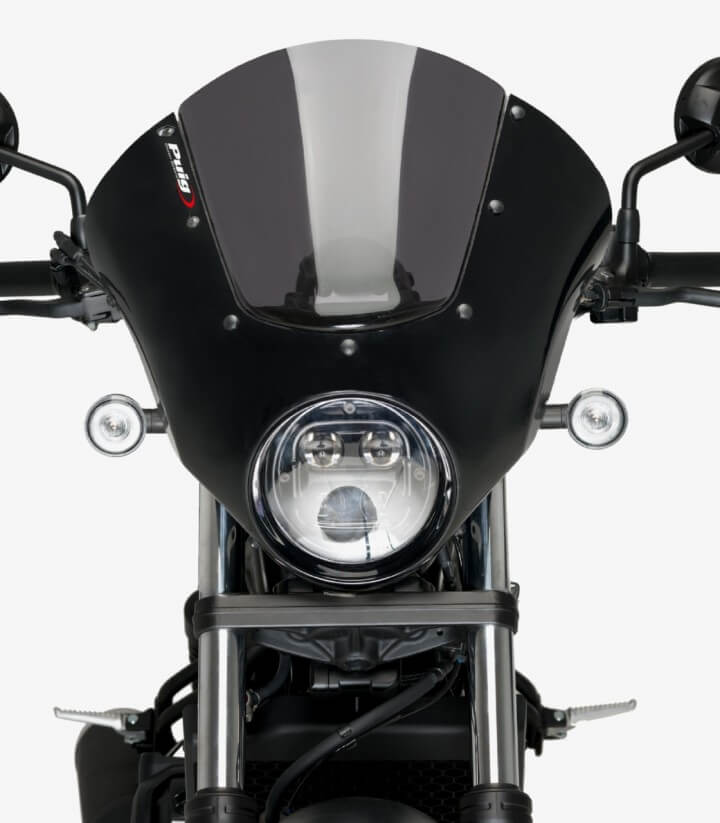 Halbverkleidung Puig Dark Night Honda CMX 500 Rebel (20-24) Dunkel getönt und glänzend schwarz 21102F