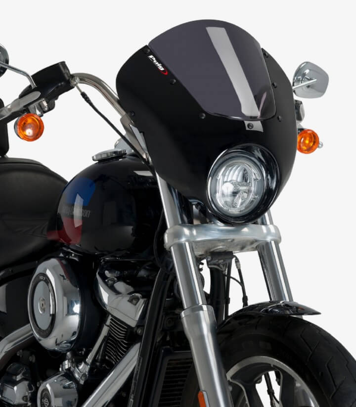 Halbverkleidung Puig Dark Night Harley-Davidson Softail Low Rider FXLR (18-20) Dunkel getönt 21096F