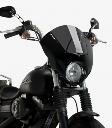 Halbverkleidung Puig Dark Night Harley-Davidson Dyna Street Bob FXDB-I (06-17) Dunkel getönt 21095F
