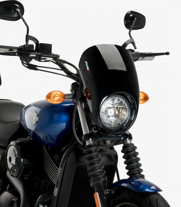 Halbverkleidung Puig Anarchy Harley-Davidson Street 750 XG750 (15-21) Schwarz 21085N