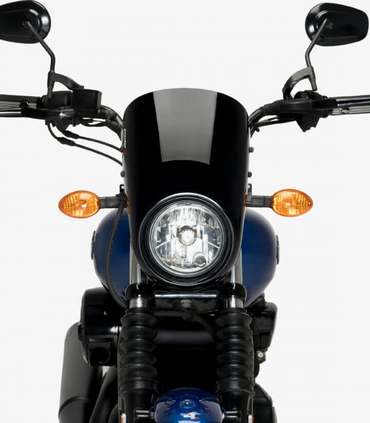 Halbverkleidung Puig Anarchy Harley-Davidson Street 750 XG750 (15-21) Schwarz 21085N
