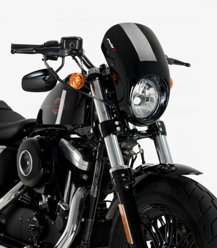 Halbverkleidung Puig Anarchy Harley-Davidson Sportster Forty-Eight XL1200X (16-20) Schwarz 21084N