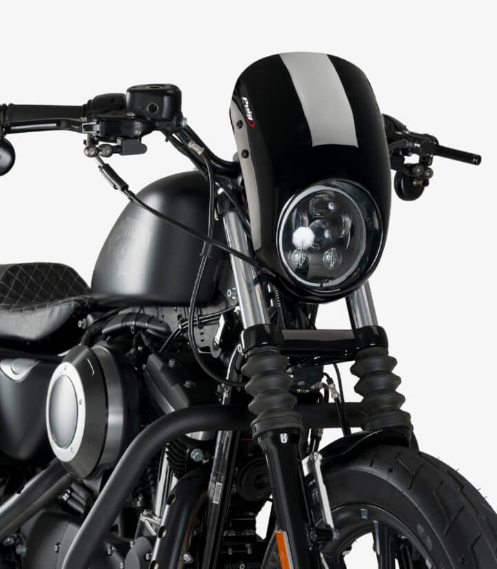 Semicarenado Puig Anarchy Harley Davidson Sportster Iron 1200 / 883 Negro 21083N