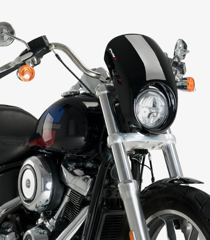 Halbverkleidung Puig Anarchy Harley-Davidson Softail Low Rider FXLR (18-20) Schwarz 21082N
