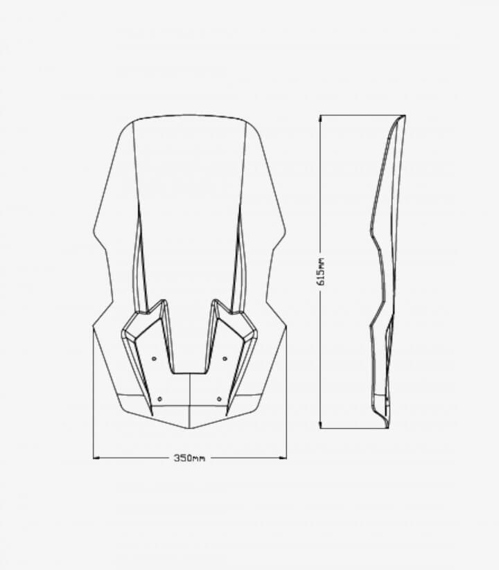 Windschild Puig V-Tech Line Touring Keeway Vieste 125/300 ie 4T, EXT 125/300 ie 4T (21-26) Dunkel getönt 20713F