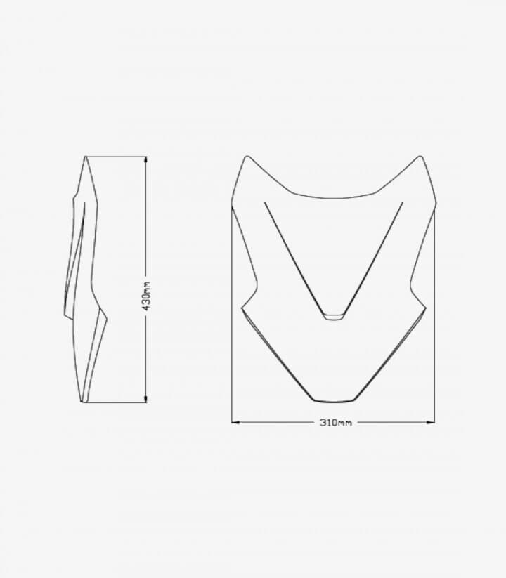 PUIG PARE BRISE V-TECH LINE SPORT POUR KYMCO GRAND DINK 125 2018 FUME